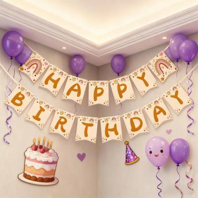 Spot Sense Of Atmosphere, Diverse Styles, Flag-Pulling Party Decoration Banners, Festival Party Scenes, Flag-Hanging