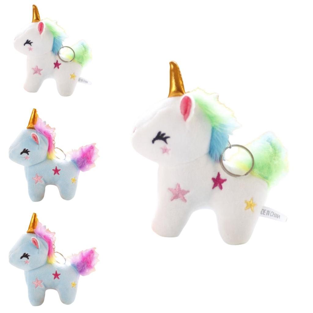 Schattige Regenboog Eenhoorn Knuffel Sleutelhanger Groothandel Knuffeldier Hanger Voor Meisjestassen