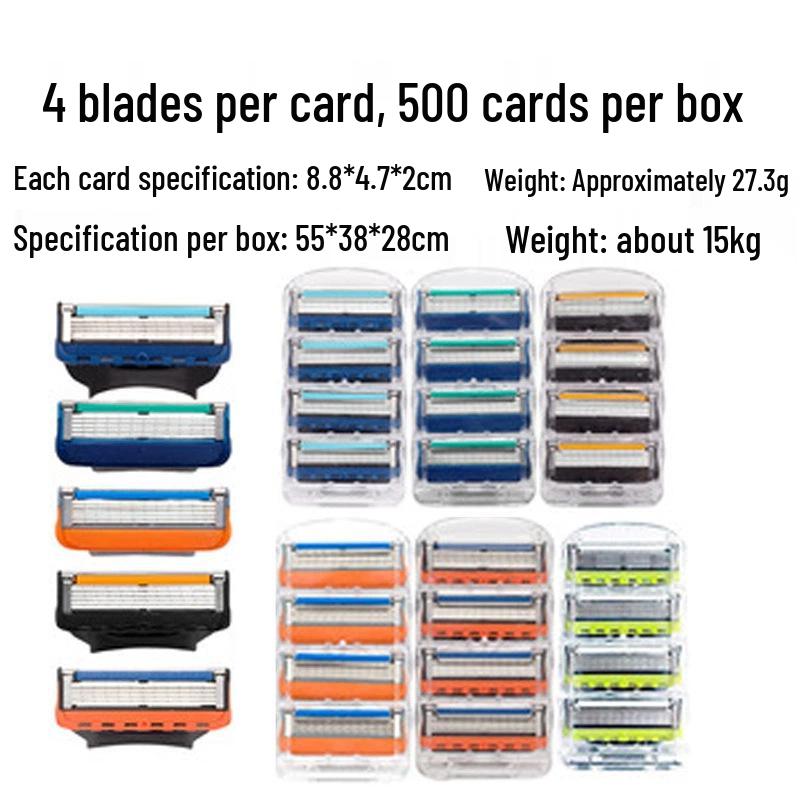 German Quality Men's Razor with Five Ultra-Thin, Anti-Scratch Blades