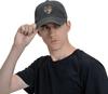 Wolf Head Graphic Print Washed Baseball Cap Cotton Adjustable Dad Hat for Unisex