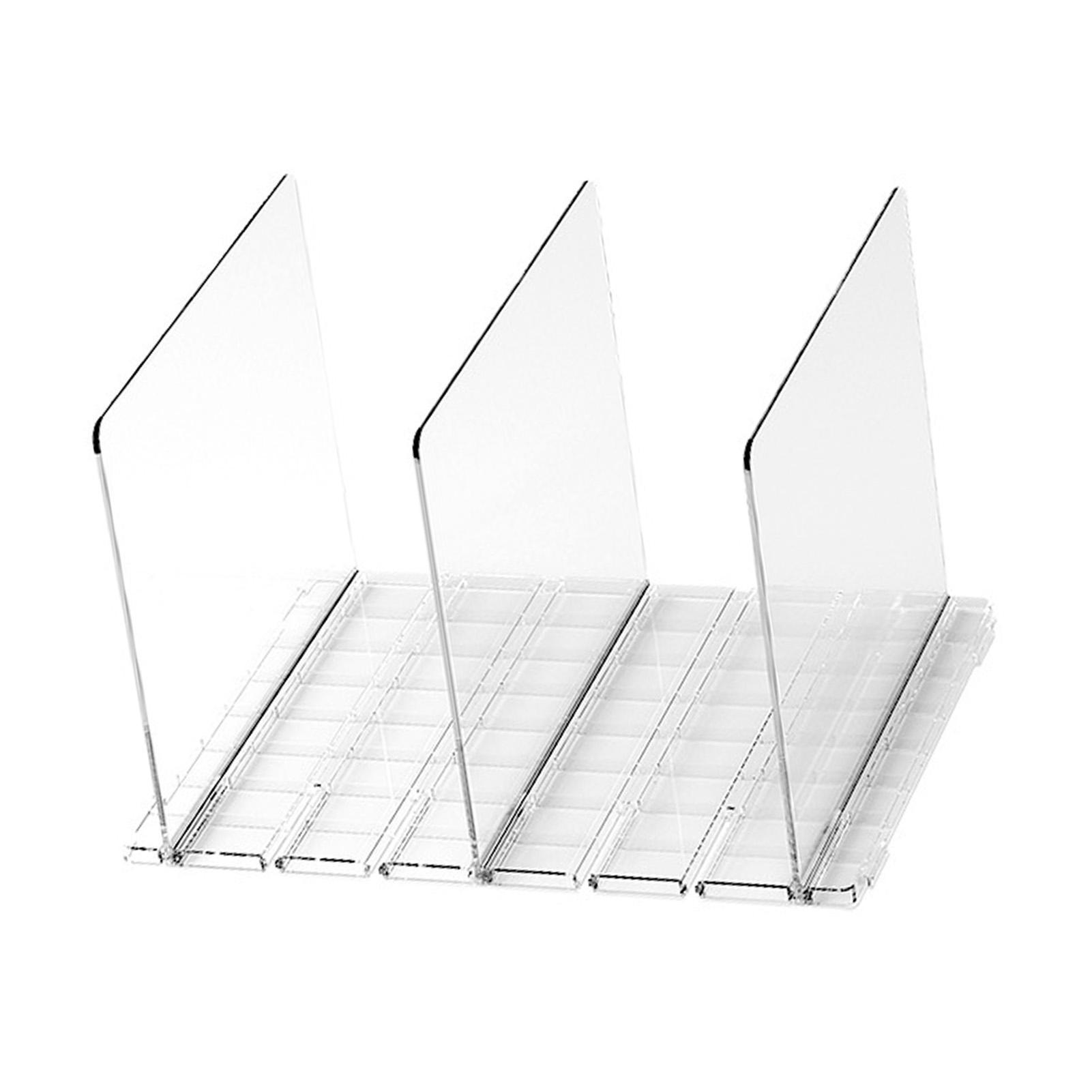 

Adjustable Shelf Divider for Closet Clear Purse Organizer Plastic Handbag Separator Storage Organizer for Bedroom