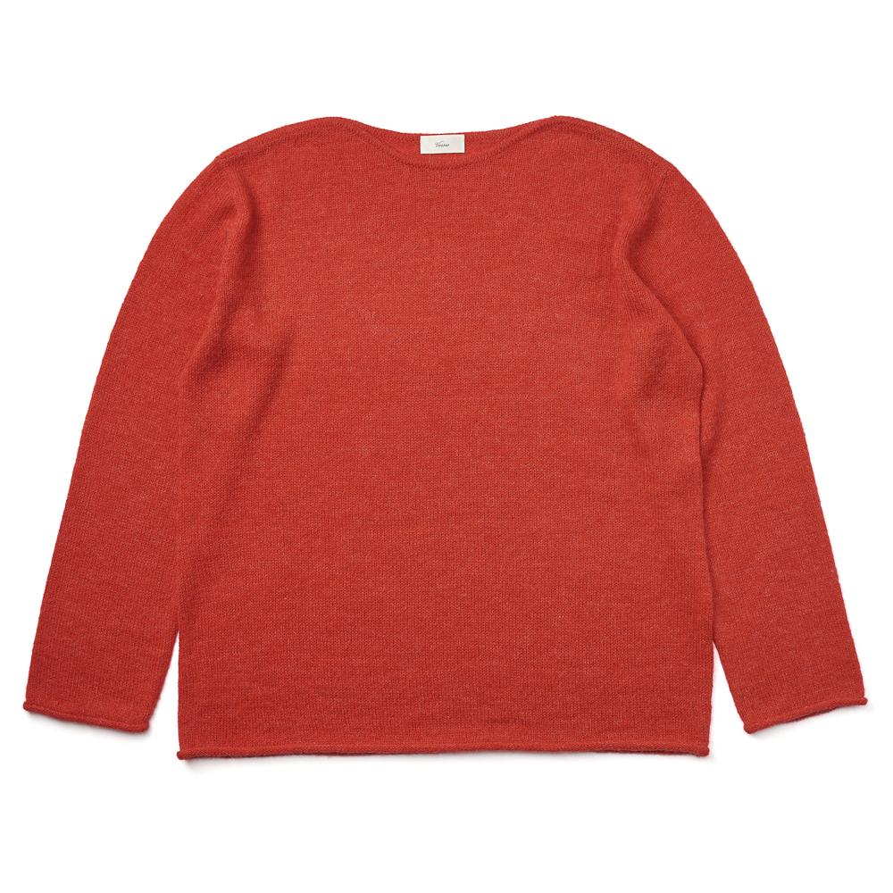 Berno [Casual] Alpaca Piping Crew-Neck Knit Red L