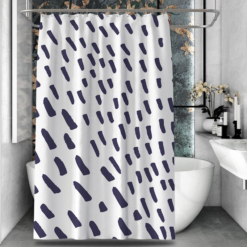 Bathroom Thickened Waterproof Curtain Mildew Proof Shower Curtain Shower Partition Curtain Shower Curtain Bathroom Curtain Free Perforation
