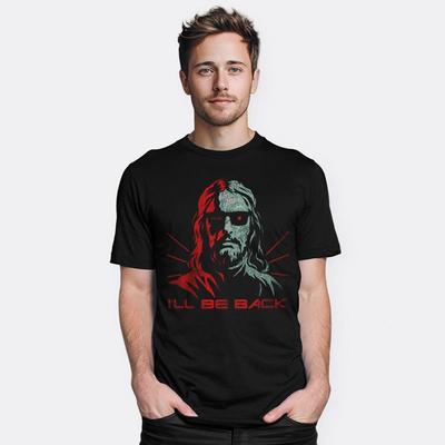 I Will Be Back Graphic Mens TShirt Cotton Oneck Shortsleeved Tee Summer T Shirts Unisex Casual Tshirts Oversized Tops Street