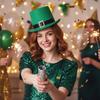 Cappello Unisex Leprechaun Jazz Cabaret Tessuto Morbido in Cotone Perfetto Per Feste A Tema Evento