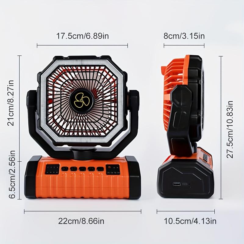 Camping Fan Rechargeable, 20000mAh Large Battery Powered Fan, Ventilador Recargable, 4 Speed Cordless
