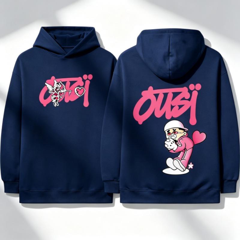 Felpe per Ragazzi Ragazze Felpa Casual Abbigliamento Bambini Top Felpa con Cappuccio a Manica Lunga Stampa Cartoon Amore Ragazzo Felpa con Cappuccio