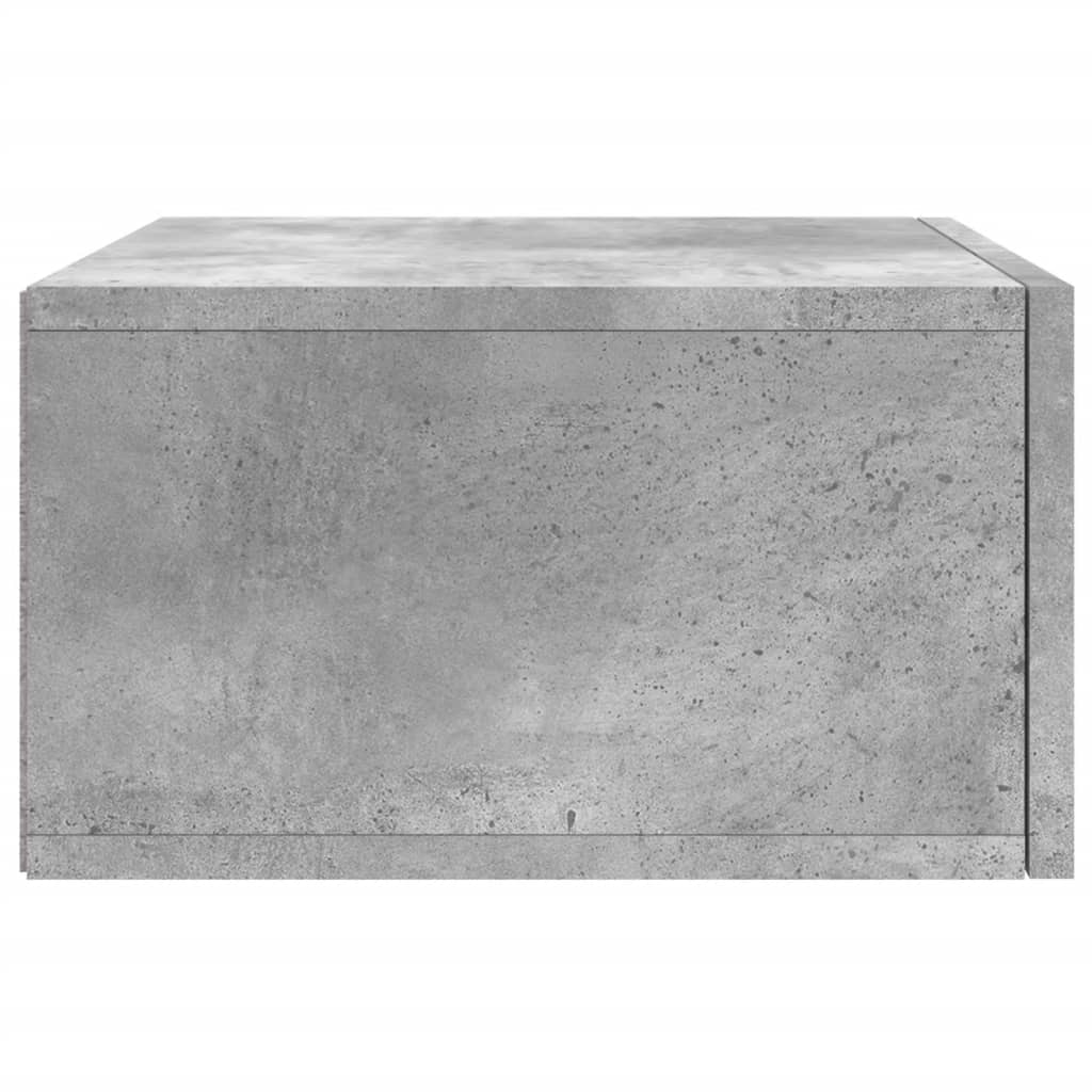 Wall Mounted Nightstand Concrete Gray 35 x 35 x 20 cm