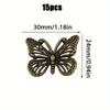 15 Pieces Antique Butterfly Drawer Pulls, Zinc Alloy Dresser Pulls, Wardrobe Jewellery Box Decorative Pulls, Cabinet Knobs