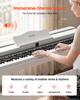 VEVOR Digitalpiano 88 Tasten Halbgewichtete Tastatur mit Ständer Lautsprecher Weiß, für Anfänger, 128 Töne, 128 Rhythmen, Full-Size Elektrisches Klavier