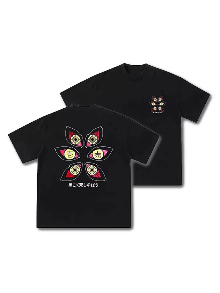 

2025 Autumn and Winter Japanese Men s and Women s Anime Printed T-shirt Pure Cotton Round Neck Comfortable High Quality T-shirt 4XL