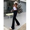 Frühling und Sommer neue Jeans Schlaghosen Damen elastisch und dünn Doppel-Schnalle Bauch vielseitig schmal Spice Girl Hosen ins