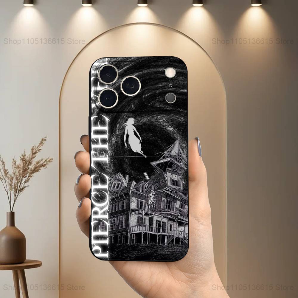 

Band P-PIERCE the V-Veil Case For iPhone 15,16,12,14,17,13,11,Plus,Pro Max,8,7,XR,SE,XS,X,Mini,Soft Silicone Black iPhone12mini