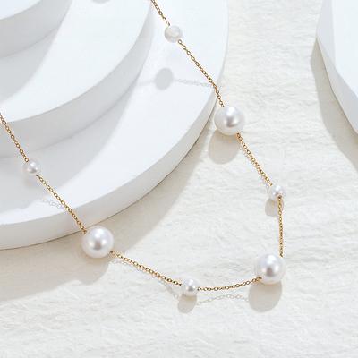 Gypsy Natural Freshwater Pearl Necklace, Female Niche Design High-end Collarbone Chain