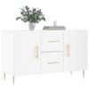 VidaXL Buffet, Armoire de Rangement avec Pieds, Meuble de Rangement, Organisateur Salon Salle de Séjour, Moderne, Blanc Bois 828156