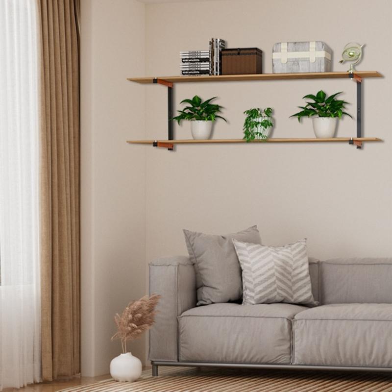 Heavy Duty Wall Mount Lumber Rack Space Saving Timber Storage Shelf 3 Tiers Wood Holder Multipurpose Firewood Organizer
