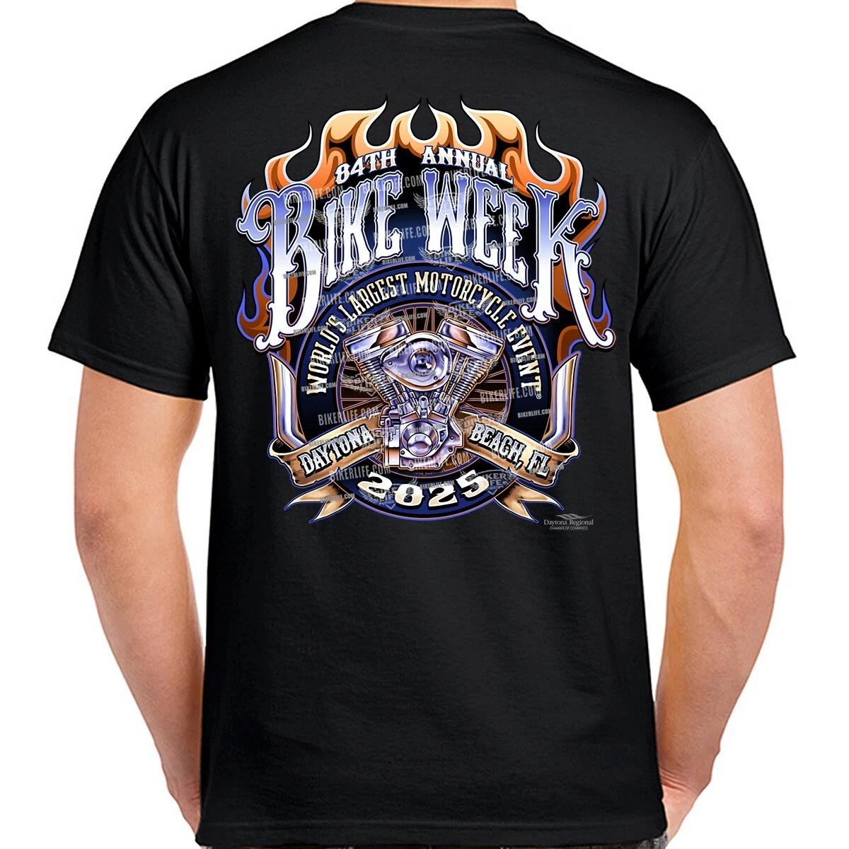 2025 Bike Week Daytona Beach Logo T-Shirt No Harley M