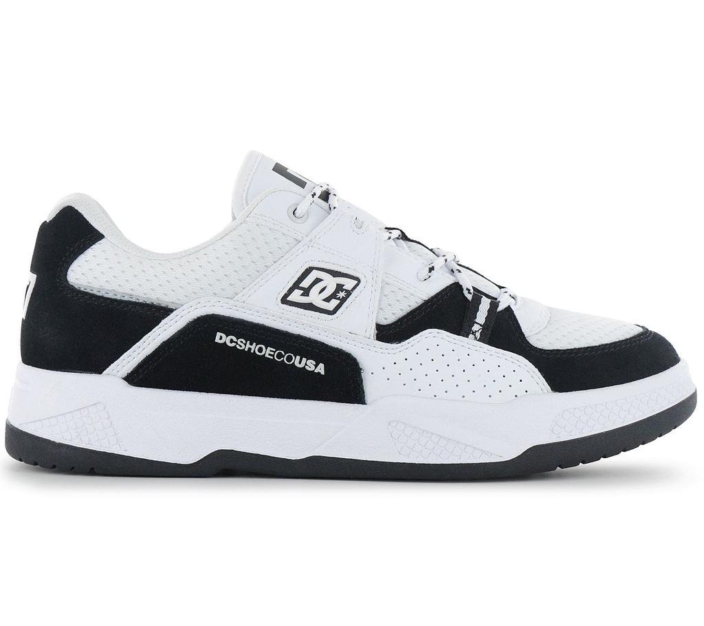 DC Shoes Costruisci - Sneakers da Uomo Scarpe da Skate Bianche ADYS100822-BKW ORIGINALI