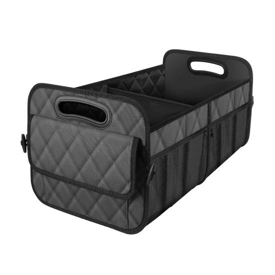 Car Trunk Organizer Foldable Portable Storage Box 2 Compartments Car Luggage Compartment Road Trips Camping Car Accessories
