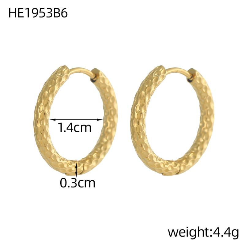 CARLIDANA Chic Simple Hoop Earrings Ins Simple Women Fashion Earrings Stainless Steel Gold Plated Twisted Circle Huggies Earring