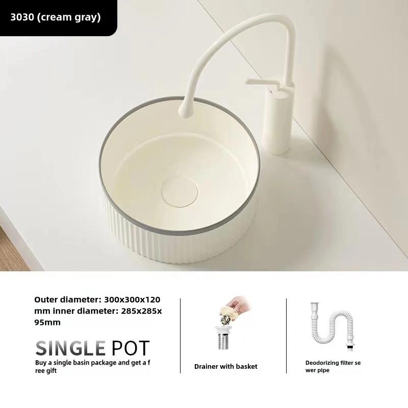 

1 современная керамическая ванная комната большая раковина, раковина для ванной комнаты, современная домашняя туалетная раковина (исключая смеситель), подходит для балкона ванной комнаты,