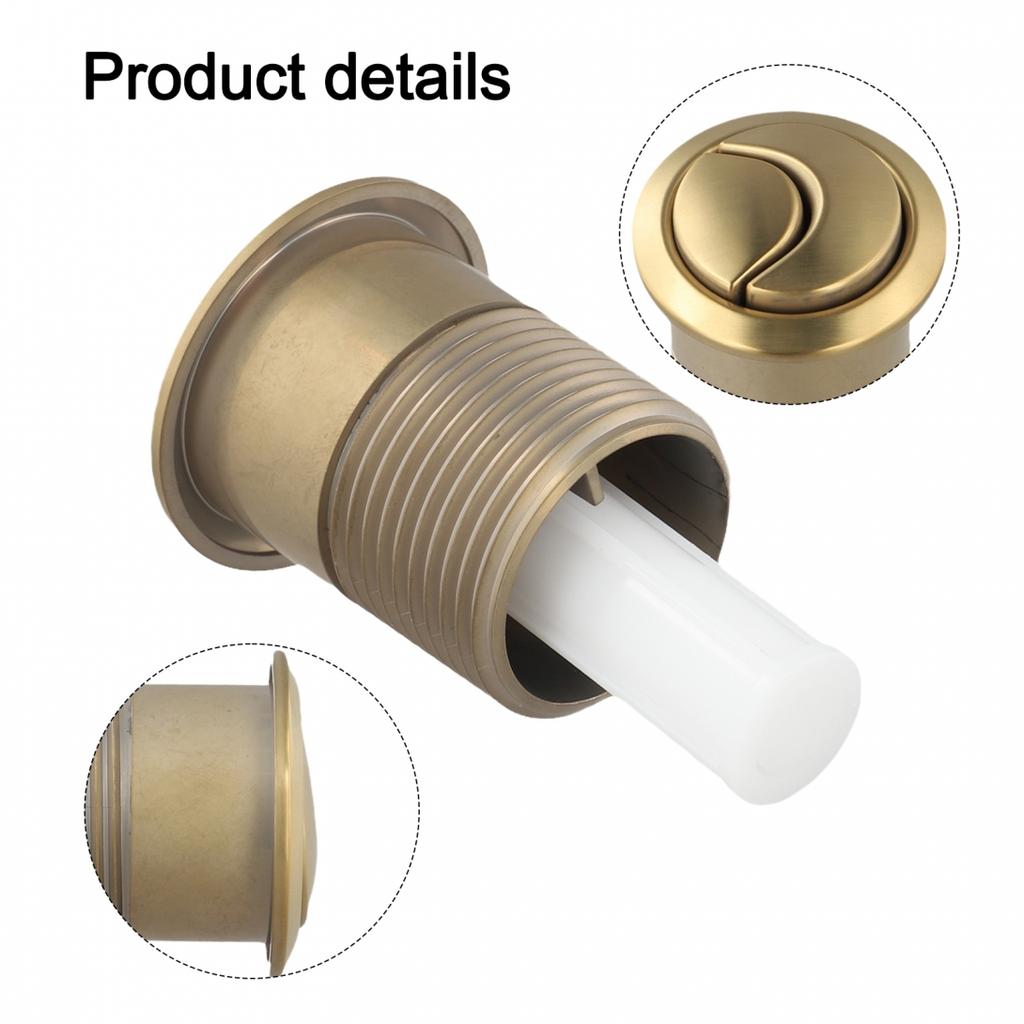 Toalett trykknapp for dobbelspyling Rund sisterneknapp