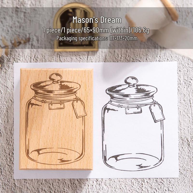 Retro Floral Wood Stamps for Simple Versatile Journals & Watercolor Art