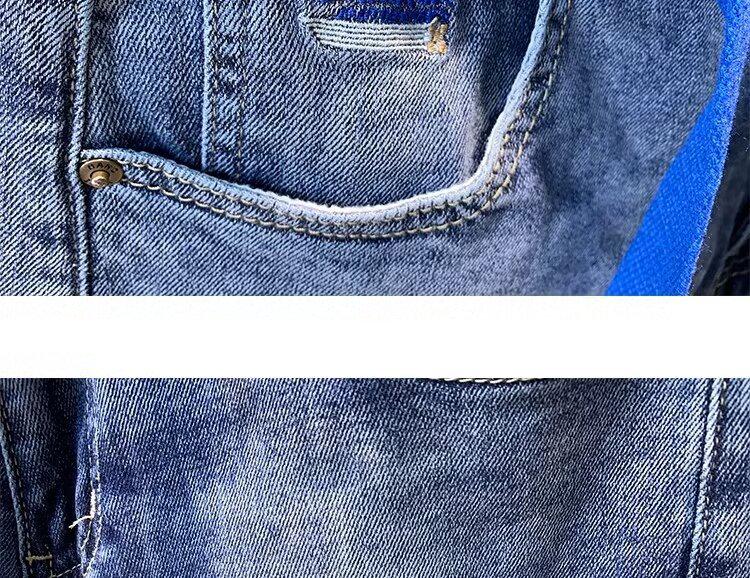 Men's Ripped Slim Fit Straight Jeans - Spring/Summer 2024 Fashion