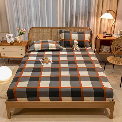 Geometric Plaid Fitted Sheet Set Modern Europe Style Mattress Protect Cover Full Package Elastic Household Hotel Bedding Set
