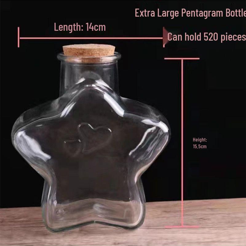 Gradient Color Origami Lucky Star Wishing Bottle - Handmade DIY Birthday Gift for Boyfriend