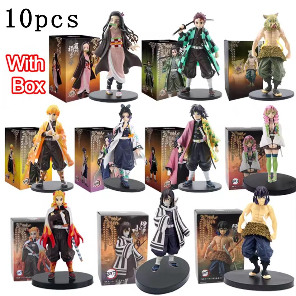 Figurka Anime Kamado Tanjirou Nezuko Pogromca Demonów Figurka Figurki Akcji Model PVC Zabawki Figurka Zenitsu Inosuke Kimetsu No Yaiba