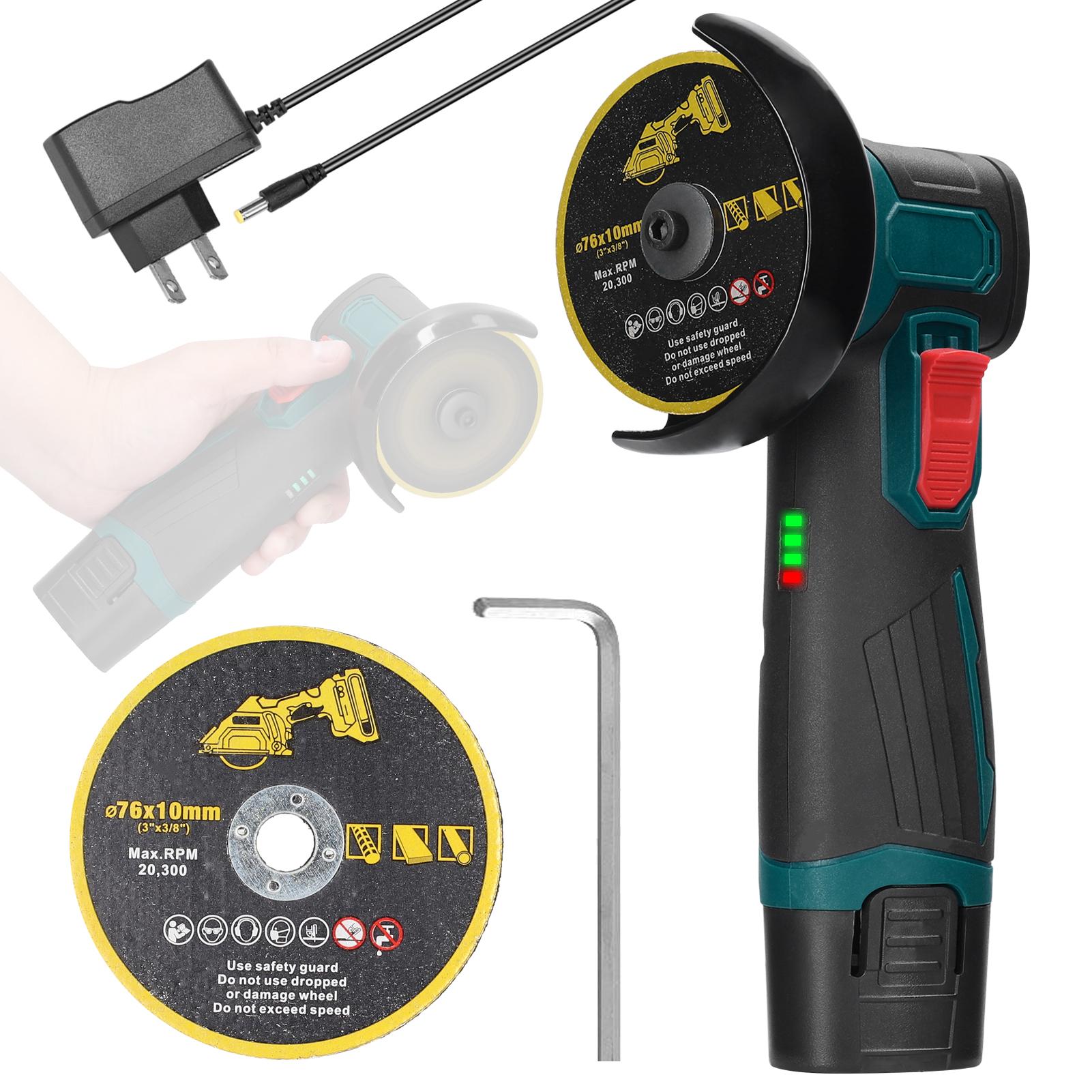 

3-дюймовый электрический шлифовальный инструмент с бесщеточным двигателем, многофункциональный угловой шлифовальный станок, ручной 1pcs battery US Plug разноцветный