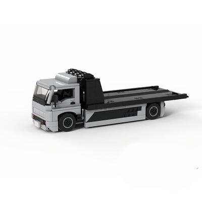 544 Teile MOC Bausteine Kreative Stadt Fahrzeug Flachbett LKW Modell Bausteine Desktop Display Spielzeug Kinder Weihnachtsgeschenk