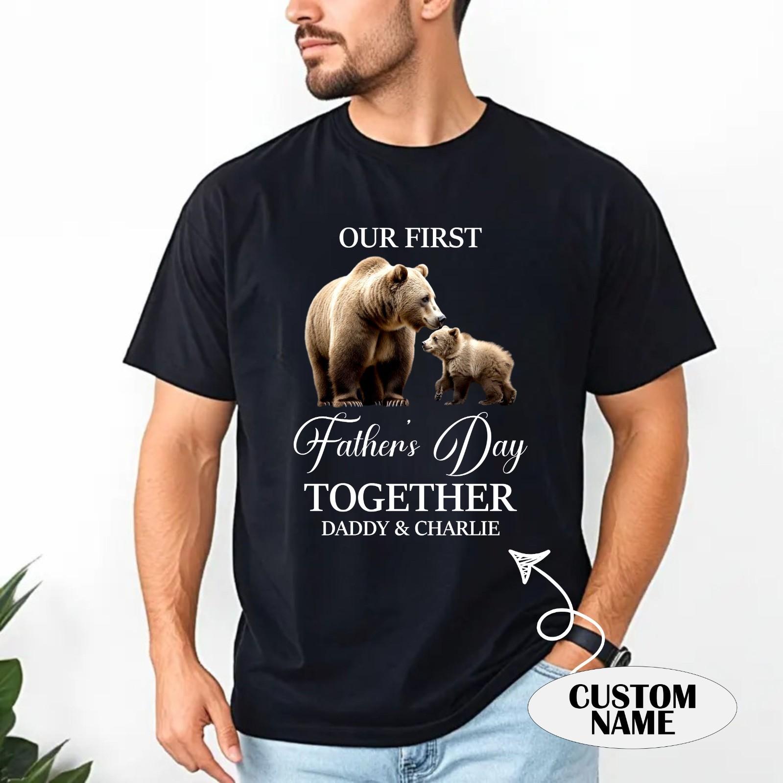 Personalised Father’s Day T-Shirt – Custom Name Jumper – Our First Father’s Day XXXXL