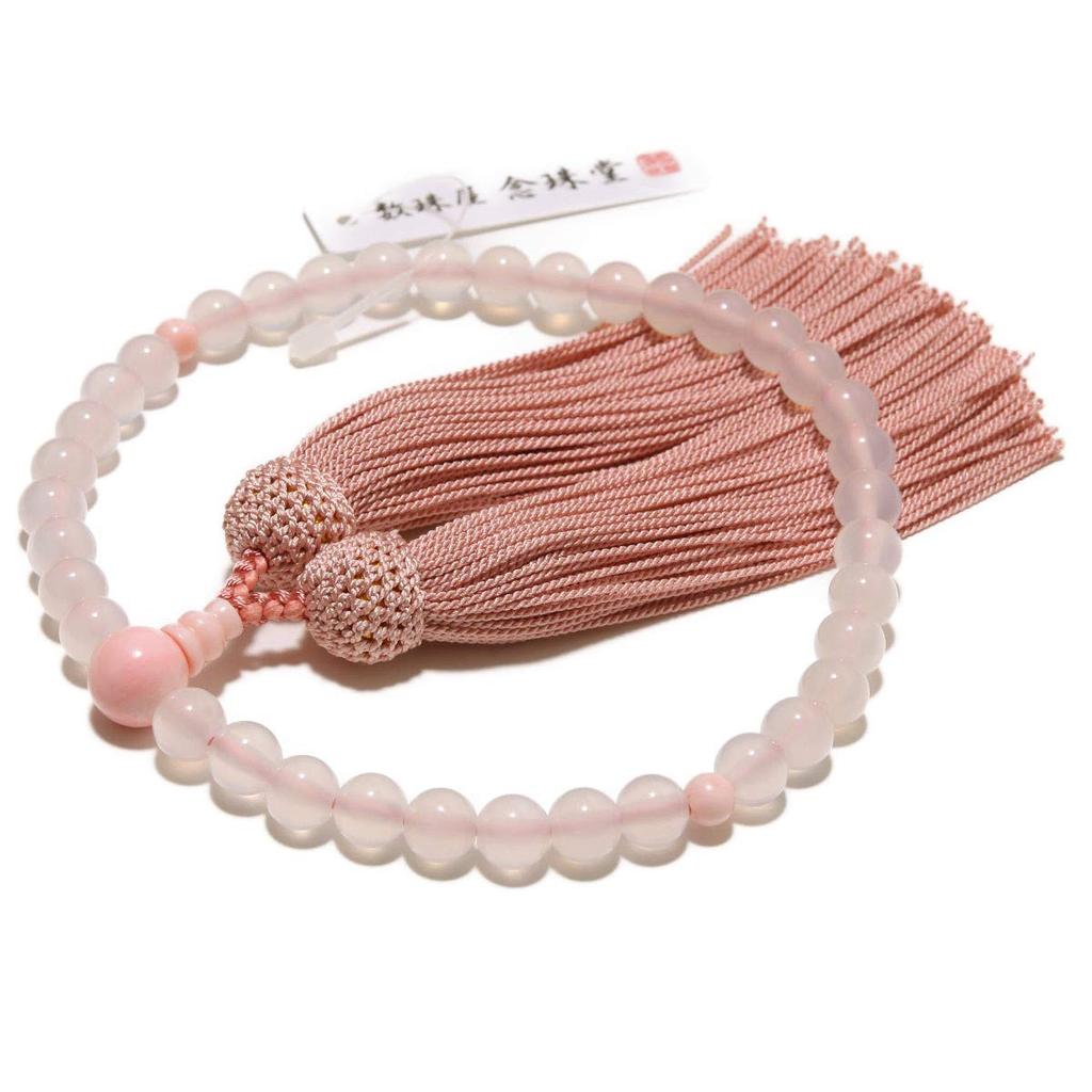 Prayer beads in natural white cherry blossom pure silk head prayer bead bag handmade prayer domestically made prayer beads that can be used by all