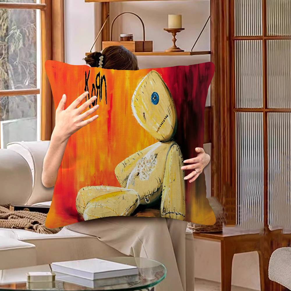 K-Korn Rock Band Pillow Gift Home Office Decoration Bedroom Sofa Car Cushion Cover Case 45x45