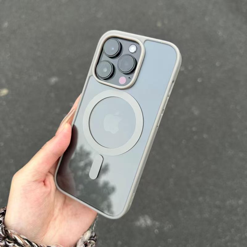 For iPhone 17 16 15 14 13 12 11 Pro Max 14 Plus 16E 17E AIR Original Magnetic Matte For Magsafe Case Wireless Charge Clear Cover