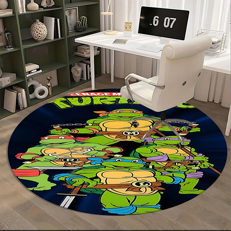Teenage Mutant Ninja Turtles,TMNT Chair Mat Round Rug Office Carpet, Non Slip, Suitable for Living Rooms, Bedrooms,Decor1205749a