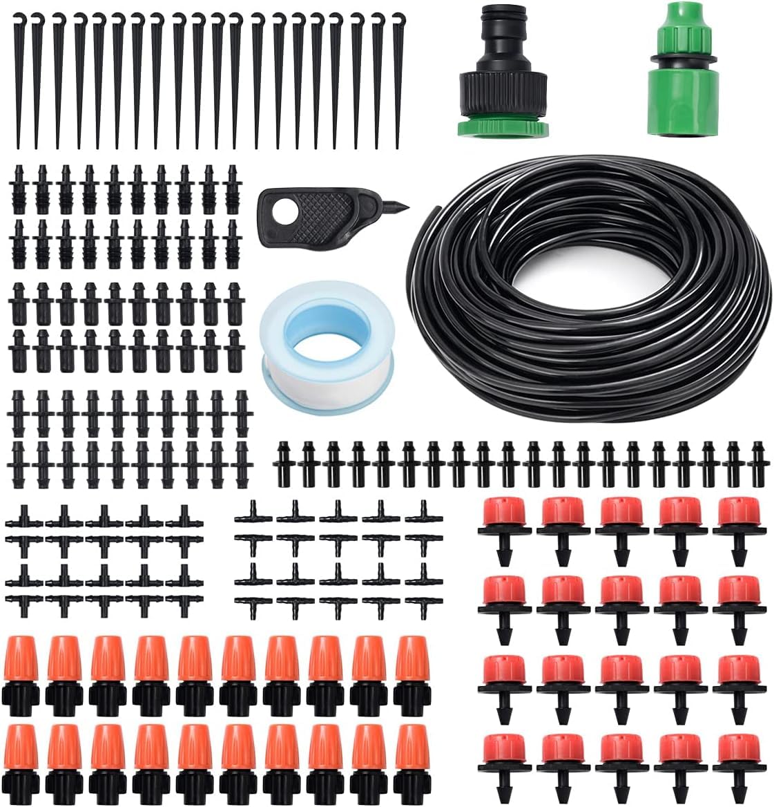 

Set of 25M Automatic Watering Drip Spray Irrigation DIY Garden Drip Irrigation for Home Greenhouse Model GA005 185-Piece Hoses, Nozzles, Nozzles,