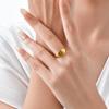 Stainless Steel Tail Ring for Men Women,Gold Color Irregular Sun Pinky Ring,Stylish INS Style Signet Ring Gift