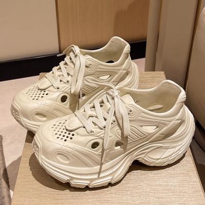 New Thick-soled Heightening Dad Shoes Women's Heightening Fashion Outer Wear EVA Paris Sports and Leisure Cool Slippers