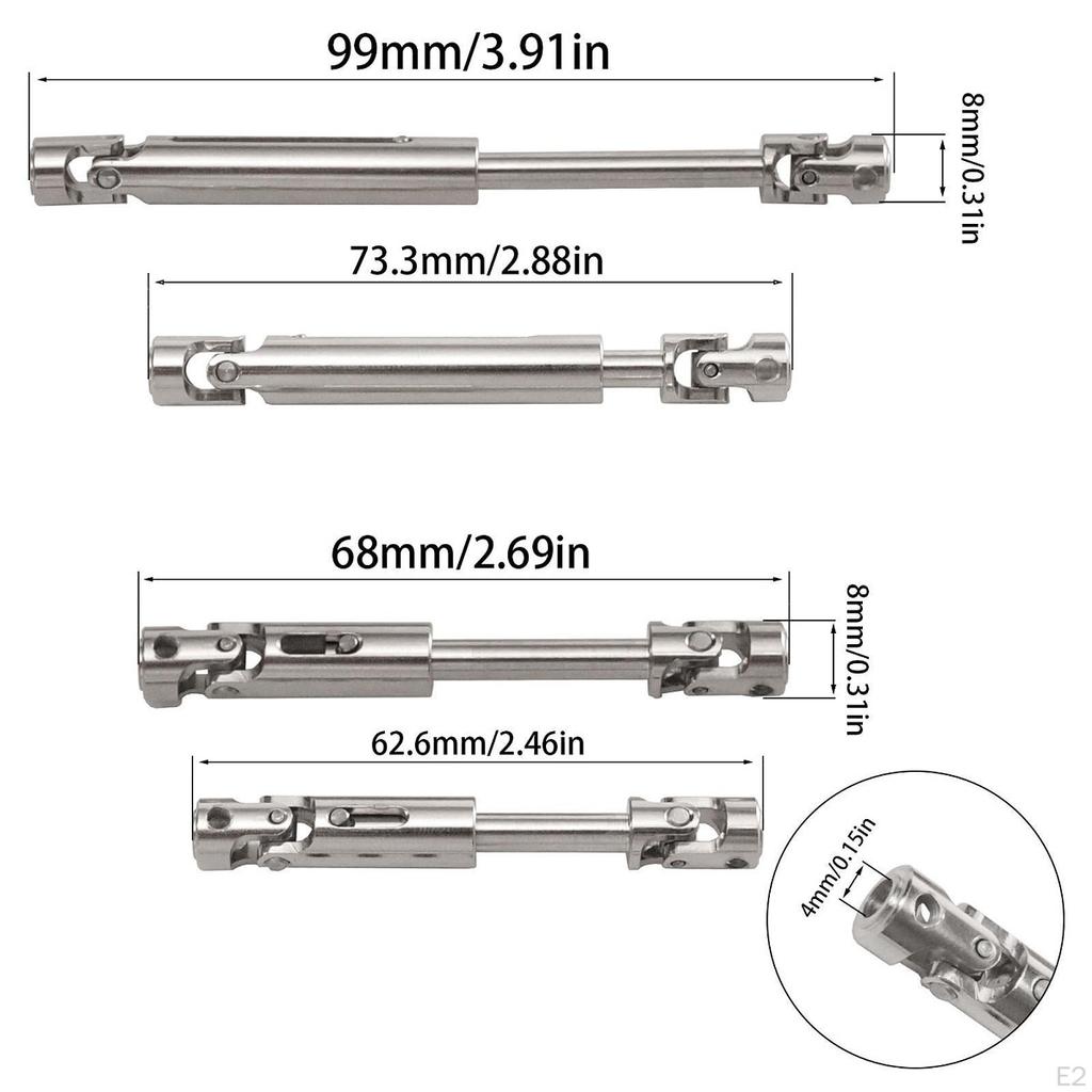 Bridge Shaft Complete Set, Metal Front Rear Axle Assembly Set for C8815 1:10 Scale RC Hobby Car