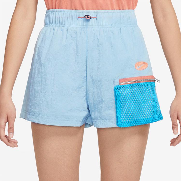 Nike Woven Mesh Color Block Pocket Breathable Sports Shorts Women shorts Blue DM6561-494