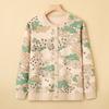 Printed Tops for Middle-aged and Elderly People New Mothers 40-60-year-old Middle-aged Women's Long-sleeved Shirts Are New for Spring and Autumn.