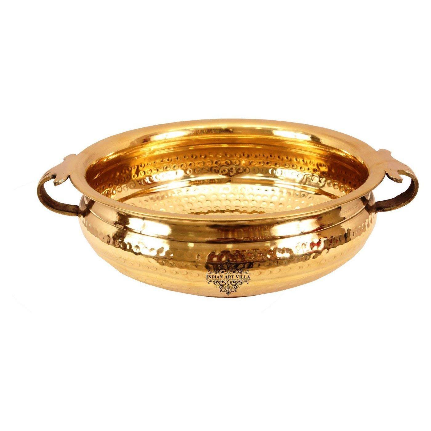 

Декоративное блюдо Urli из кованой латуни, праздничный подарок для домашнего декора, диаметр 10 дюймов, золото