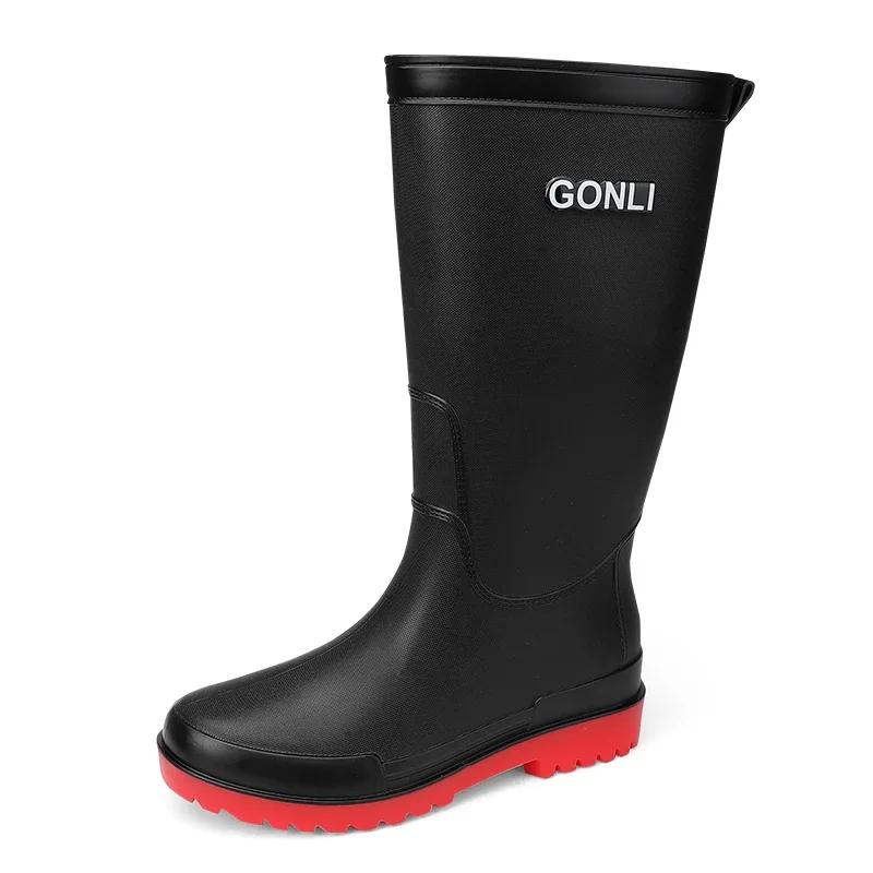 

Мужские резиновые сапоги Бархатные поварские туфли Рабочая обувь Обувь для мойки автомобилей Дождевые сапоги Модные износостойкие нескользящие усиленные водонепроницаемые туфли 44