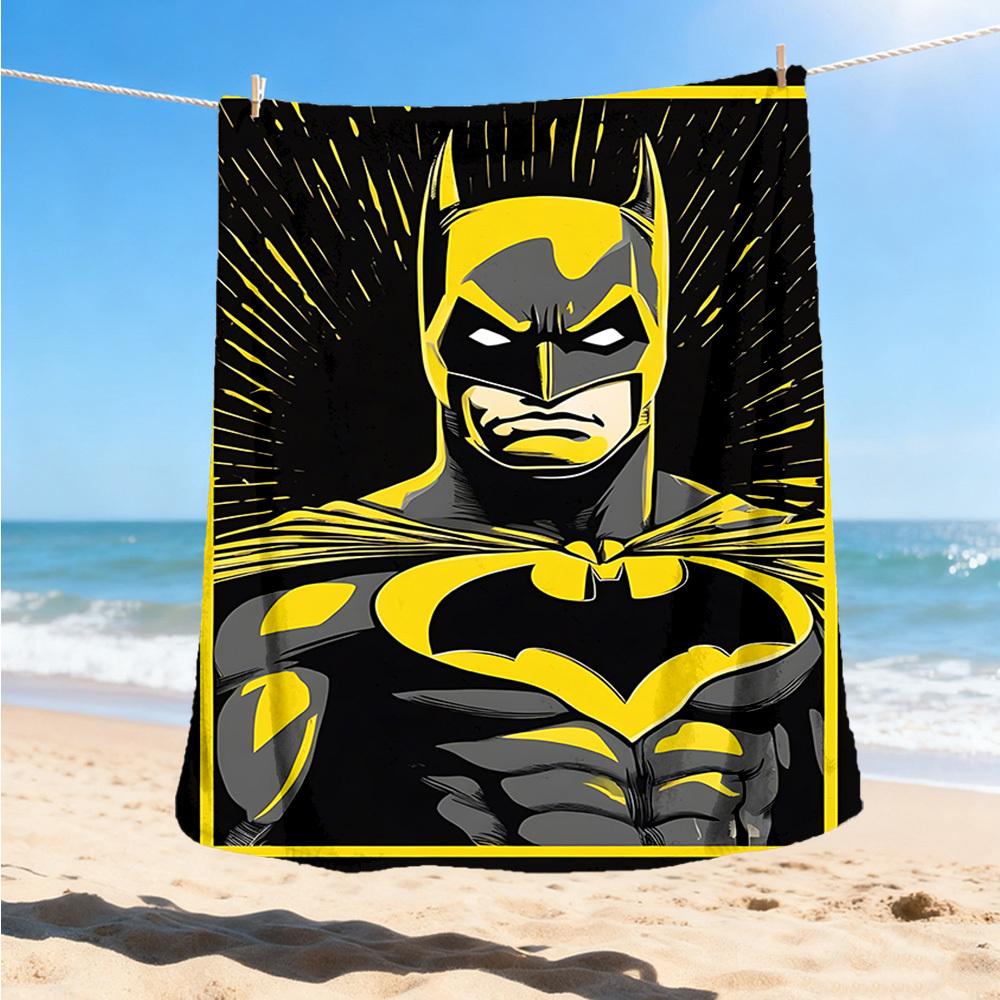 1pc Batman, Superhero Outdoor Flannel Throw Blanket Soft, Lightweight & Warm for Sofa, Office Chair, Camping & Travel Durable Polyester Fabric