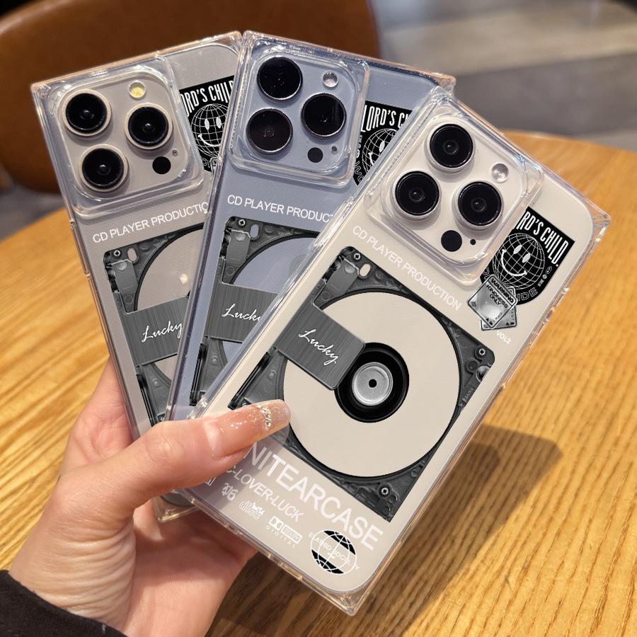 Fun Creative Album 14 Plus 13 Pro Max 12 11 Rectangular Right angled Straight Edges 15 Transparent Phone Case for iphone 16 Promax