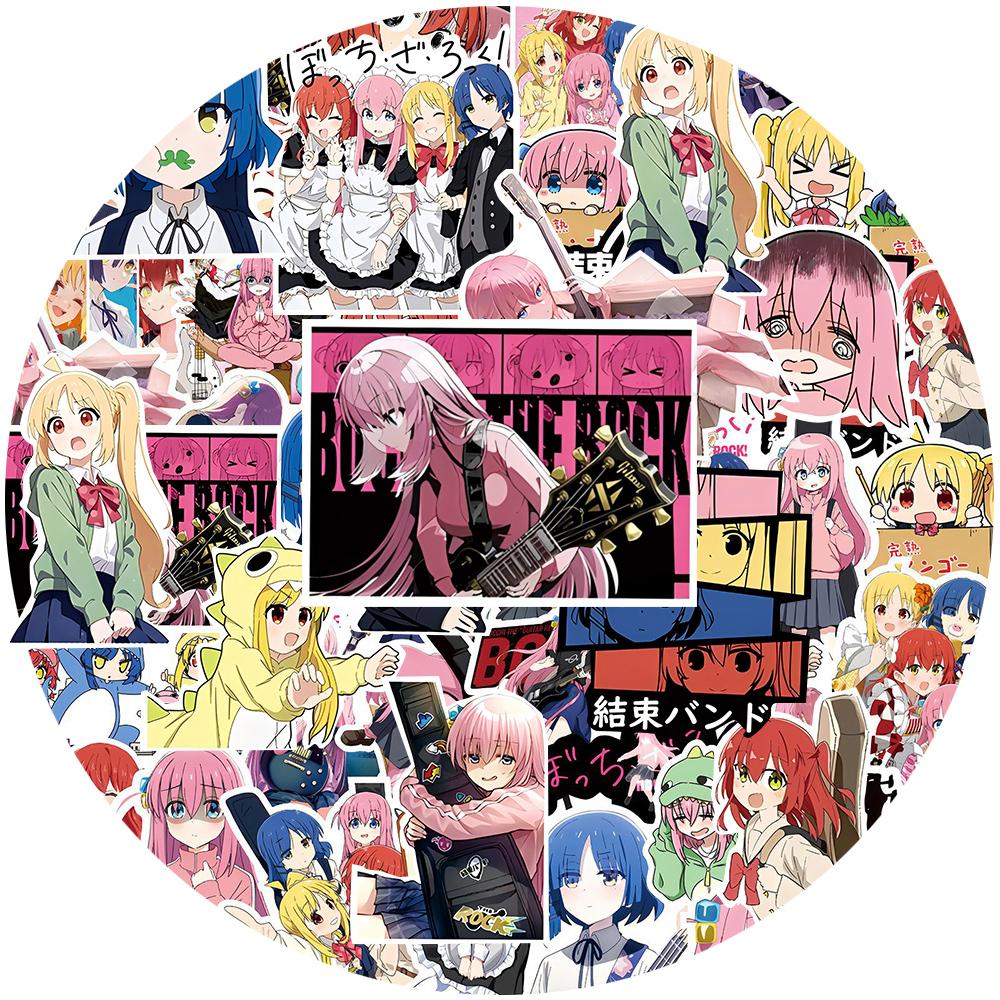 10/30/75pcs Cute Anime BOCCHI THE ROCK! Stickers Gotoh Hitori Cartoon Sticker Laptop Suitcase Helmet Car Kawaii Girl Sticker Toy