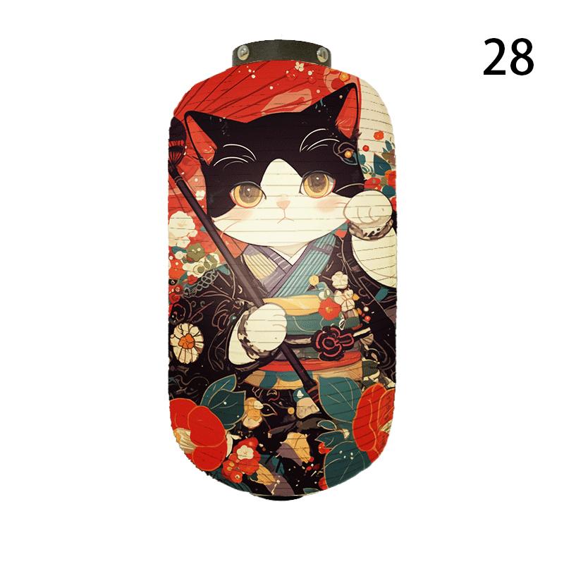 NEW Japanese Chochin Hanging Lantern Ukiyo-e Style Samurai Cat Anime Cartoon Lantern Sushi Restaurant Decor Festival Party Decor
